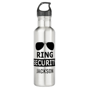 Personalized Ring Security Ring Bearer Stainless Steel Water Bottle