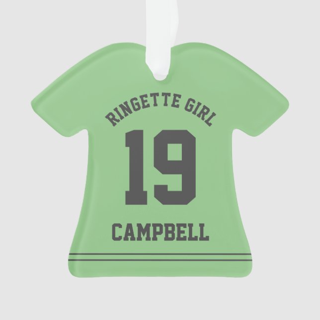 Personalized Ringette Girl Jersey Custom Name  Ornament (Front)