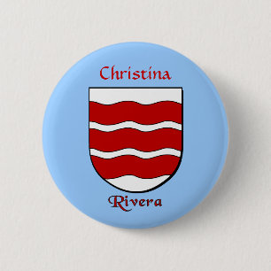 Personalized Rivera Historical Shield Pinback Button