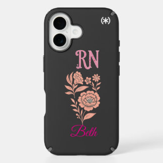 Personalized RN Flower Phone Case