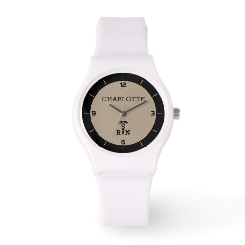 Personalized RN Medical Symbol Nurse Gift Watch