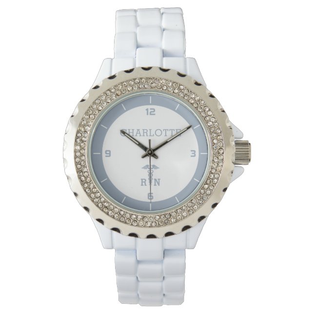 Personalized RN Medical Symbol Nurse Graduation Watch (Front)