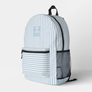 Personalized RN Modern and Elegant Stripes Pattern Printed Backpack