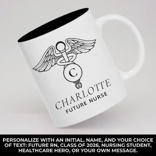 Personalized RN Mug Monogram Nursing Student Gift