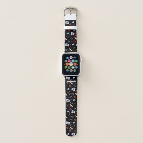 Personalized RN Nurse  Doctor Medical Pattern Apple Watch Band
