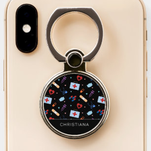 Personalized RN Nurse   Doctor Medical Pattern Phone Ring Stand