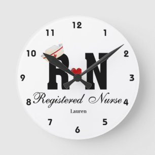 Personalized RN Nurse Hat Acrylic Wall Clock