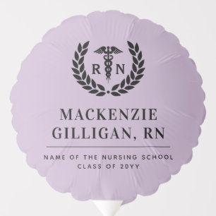 Personalized RN Nursing School Graduation Elegant Balloon