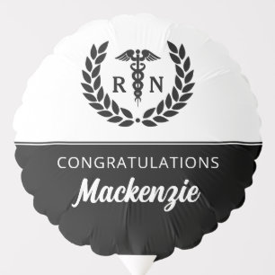 Personalized RN Nursing School Graduation Elegant Balloon