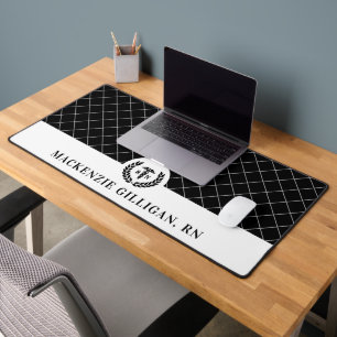Personalized RN Nursing School Graduation Elegant Desk Mat