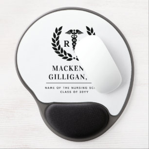 Personalized RN Nursing School Graduation Elegant Gel Mouse Pad