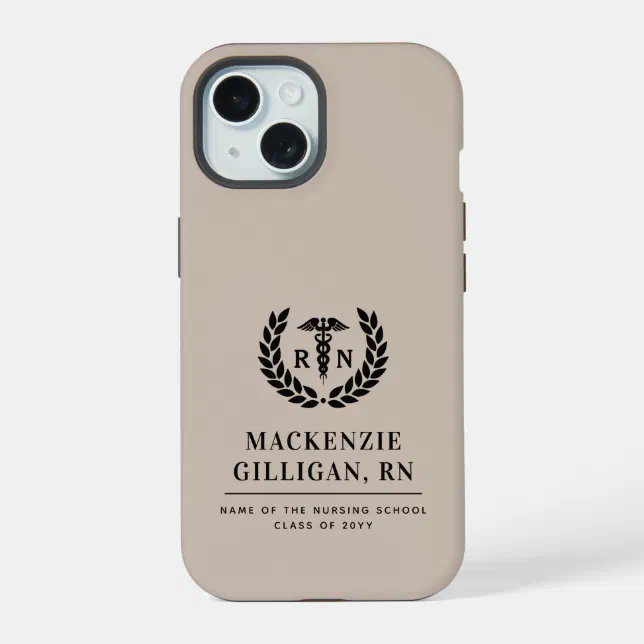 Personalized RN Nursing School Graduation Elegant Iphone Case | Zazzle