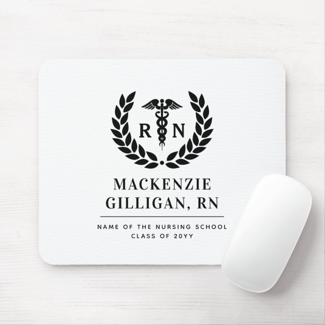 Personalized RN Nursing School Graduation Elegant Mouse Pad (With Mouse)