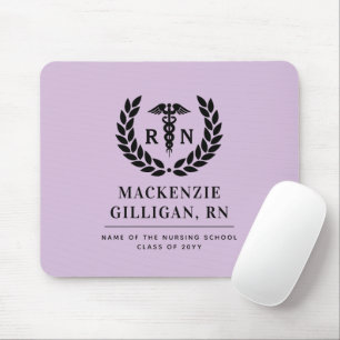 Personalized RN Nursing School Graduation Elegant Mouse Pad