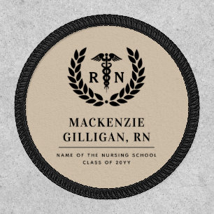 Personalized RN Nursing School Graduation Elegant Patch