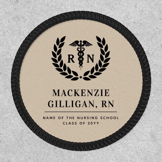 Personalized RN Nursing School Graduation Elegant Patch (Front)