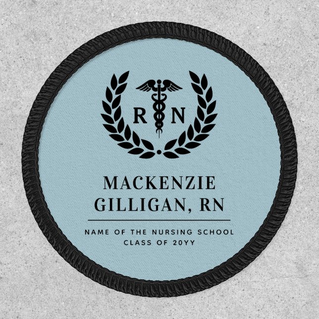 Personalized RN Nursing School Graduation Elegant Patch (Front)