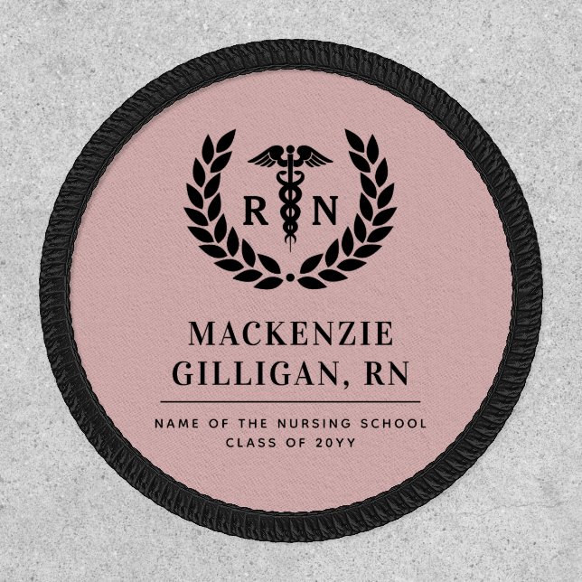 Personalized RN Nursing School Graduation Elegant Patch (Front)