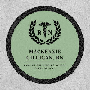 Personalized RN Nursing School Graduation Elegant Patch