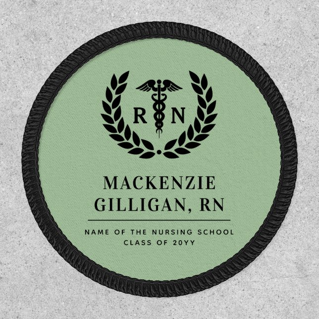 Personalized RN Nursing School Graduation Elegant Patch (Front)