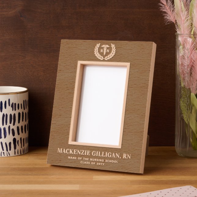 Personalized RN Nursing School Graduation Gift Engraved Frames (Left)
