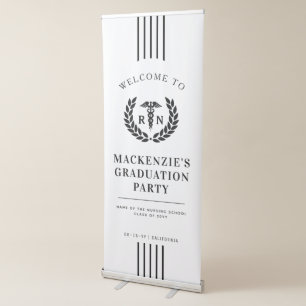Personalized RN Nursing School Graduation Party Retractable Banner