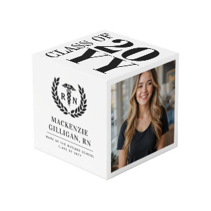 Personalized RN Nursing School Graduation Photo Cube