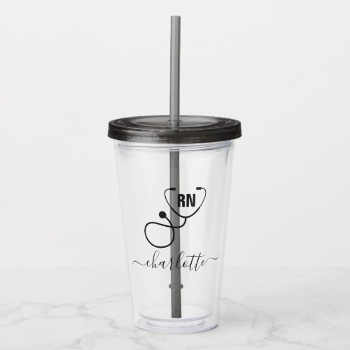 Personalized RN Registered Nurse Graduation  Acrylic Tumbler