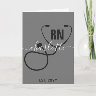 Personalized RN Registered Nurse Graduation Card