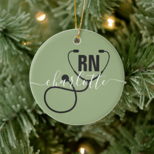 Personalized RN Registered Nurse Graduation Ceramic Ornament