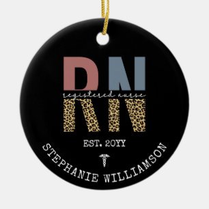 Personalized RN Registered Nurse Graduation Ceramic Ornament