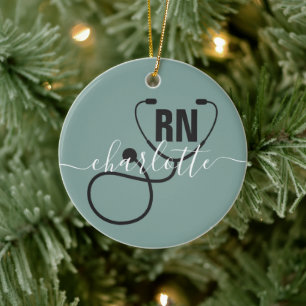 Personalized RN Registered Nurse Graduation Ceramic Ornament