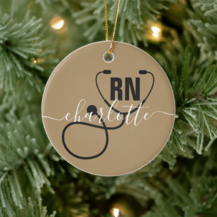 Personalized RN Registered Nurse Graduation Ceramic Ornament