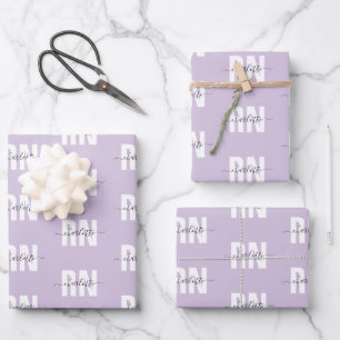 Personalized RN Registered Nurse Graduation Chic Wrapping Paper Sheets
