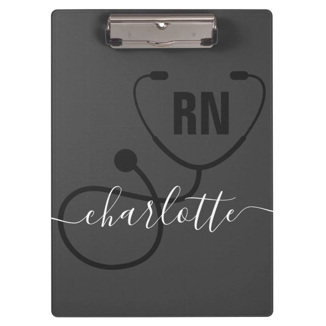 Personalized RN Registered Nurse Graduation  Clipboard (Front)