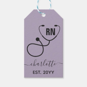 Personalized RN Registered Nurse Graduation Gift Tags