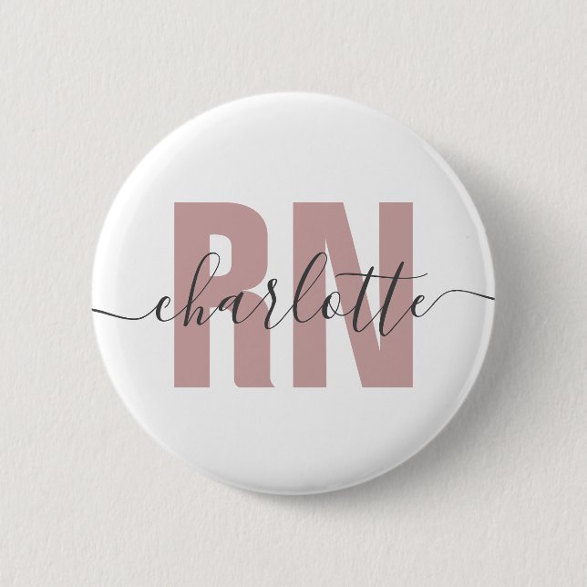 Personalized RN Registered Nurse Graduation Gifts Button (Front)