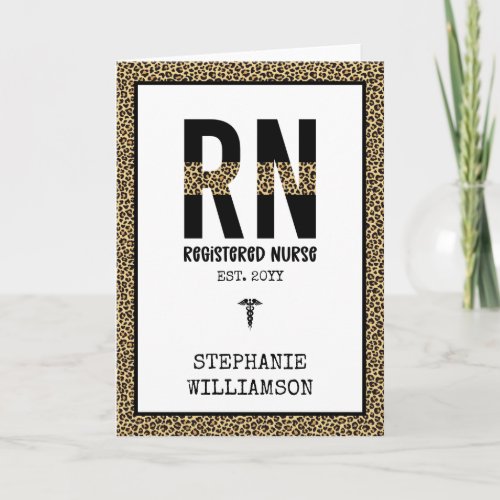 Personalized RN Registered Nurse Graduation Gifts Card