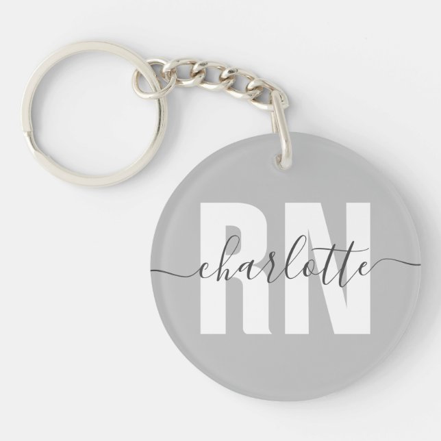 Personalized RN Registered Nurse Graduation Gifts  Keychain (Front)