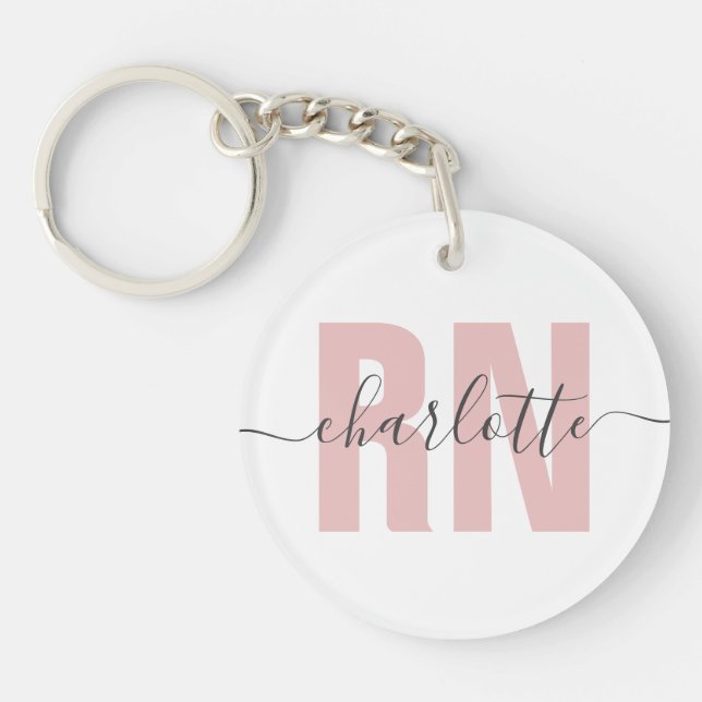Personalized RN Registered Nurse Graduation Gifts Keychain (Front)