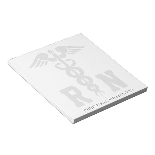 Personalized RN Registered Nurse Graduation Gifts Notepad (Angled)