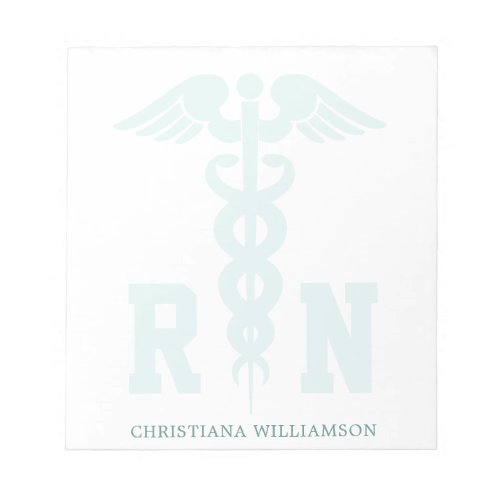 Personalized RN Registered Nurse Graduation Gifts Notepad