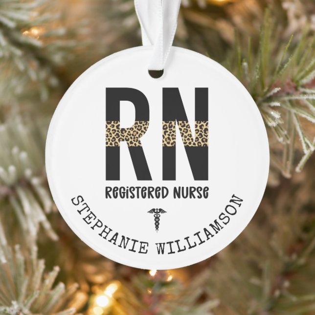 Personalized RN Registered Nurse Graduation Gifts Ornament (Tree)