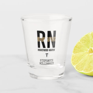 Personalized RN Registered Nurse Graduation Gifts Shot Glass