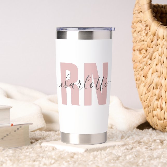 Personalized RN Registered Nurse Graduation Insulated Tumbler (Living Room)
