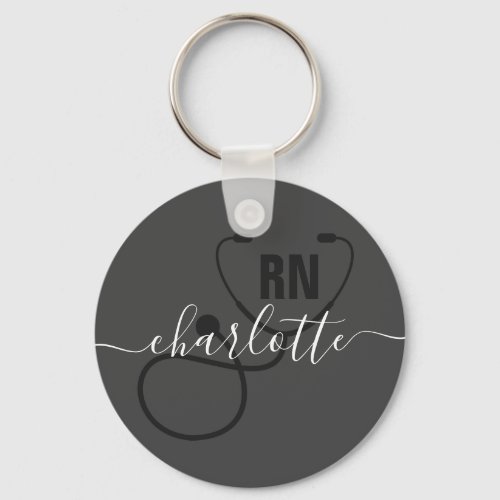 Personalized RN Registered Nurse Graduation Keychain