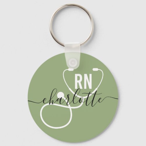 Personalized RN Registered Nurse Graduation Keychain