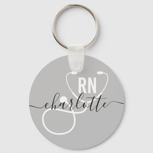 Personalized RN Registered Nurse Graduation Keychain