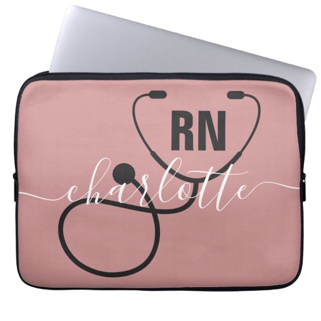 Personalized RN Registered Nurse Graduation Laptop Sleeve (Front)