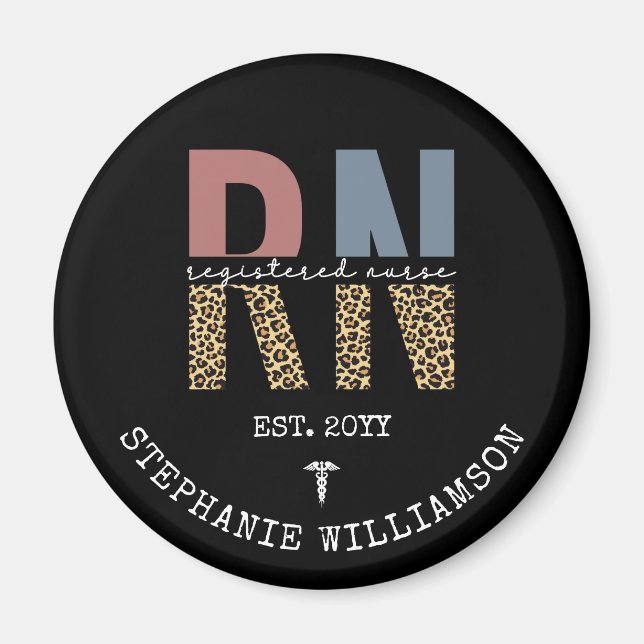 Personalized RN Registered Nurse Graduation Magnet (Front)